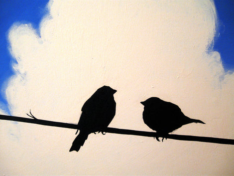 love birds pictures cute owl art, birds on a wire painting