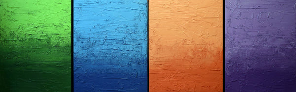 Multi Colour Blocks Triptych quadriptych