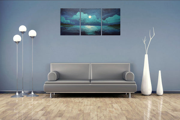 original seascape paintings for sale grey wall