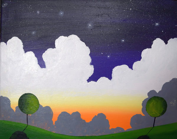 modern abstract landscape paintings close up