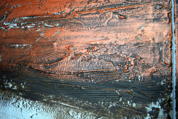copper wall art close up