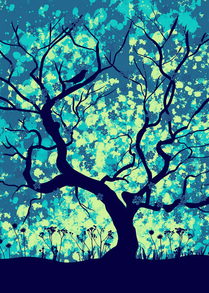 cherry blossom tree painting