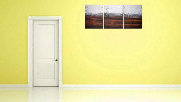 brown abstract paintings