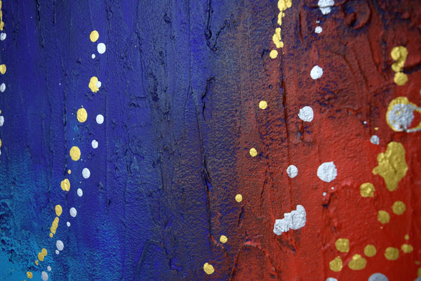 large paintings for sale close up hold red