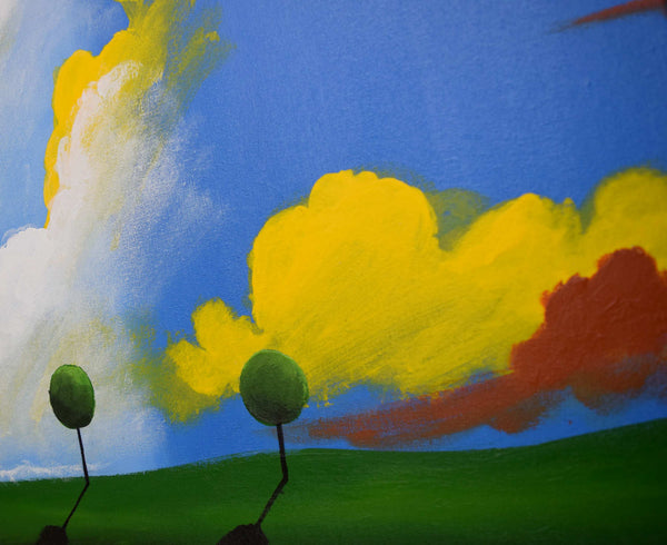 sky painting close up