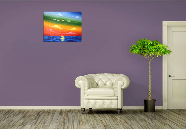 purple modern wall cloud artwork