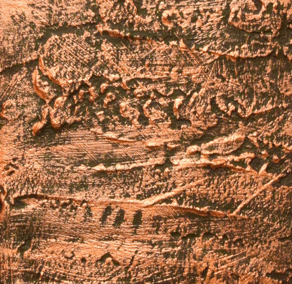 close up copper wall art