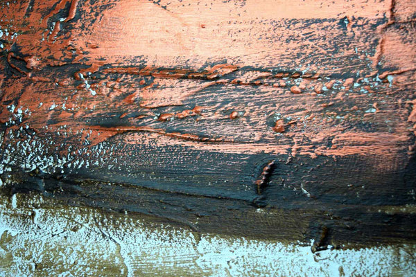 copper artwork close up