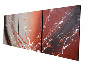 copper artwork triptych painting