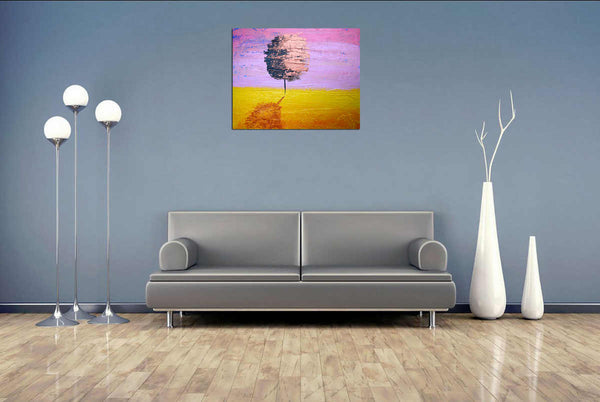 copper tree wall art painting original artwork
