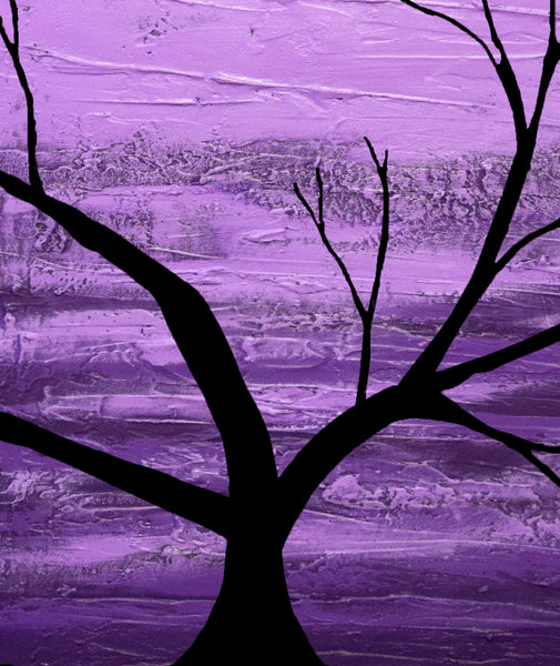 purple paintings close up