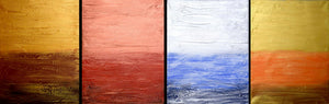 quadtych 4 panel painting in beautiful colours quadriptych artwork