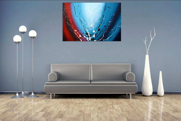 large paintings for sale  on grey wall