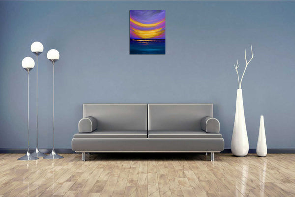 seascape art for sale purple skies
