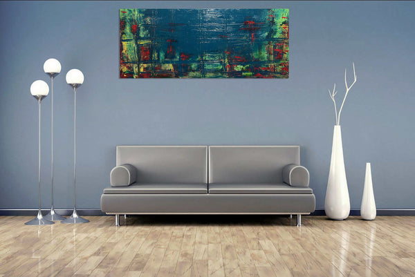 Turquoise Tones abstract paintings for sale