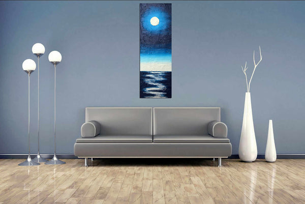 seascape art for sale  on grey wall