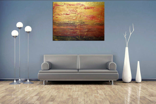 golden abstract painting , Grace of Gold