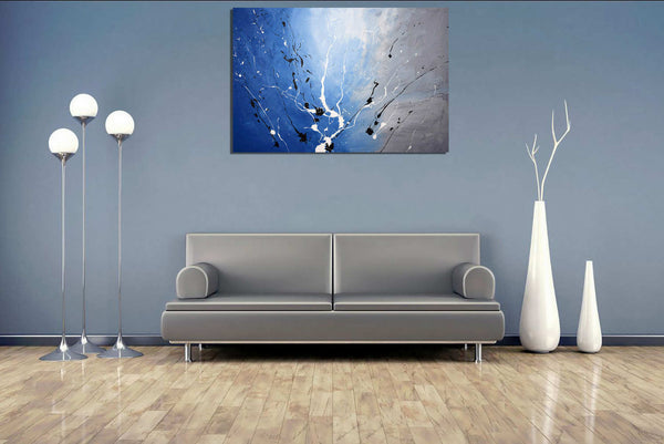 large paintings for sale splatter fx on grey wall
