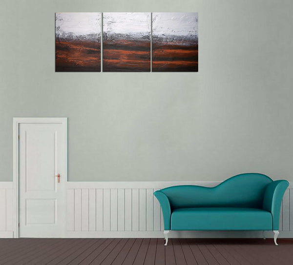 brown abstract paintings