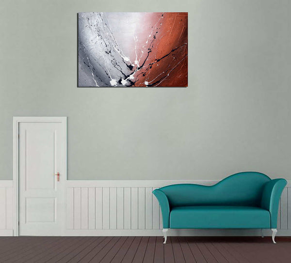large paintings for sale on grey wall