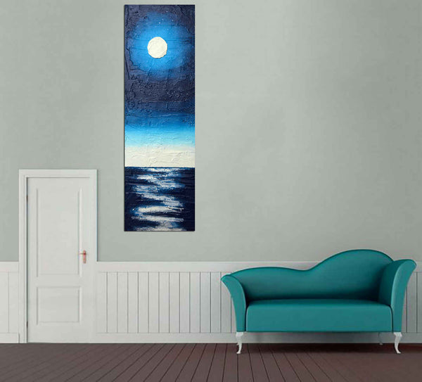 seascape art for sale  on grey wall