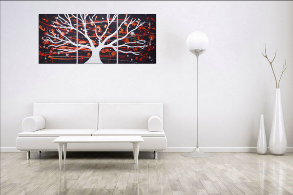 abstract tree painting The White Tree of Peace
