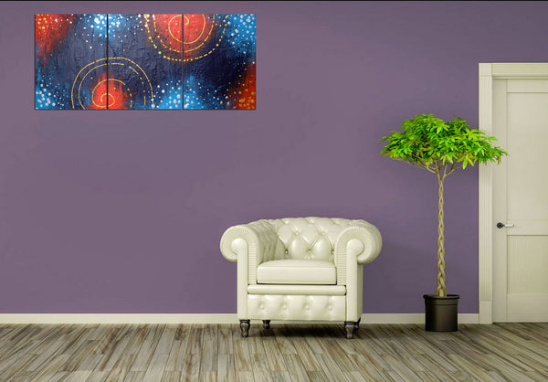 large paintings for sale  on purple wall