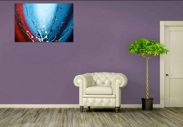 large paintings for sale  on purple wall