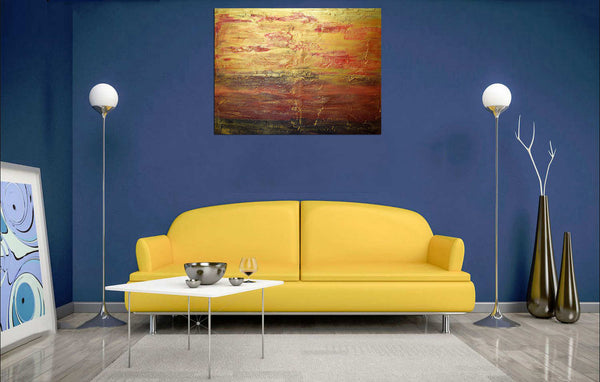 golden abstract painting , Grace of Gold