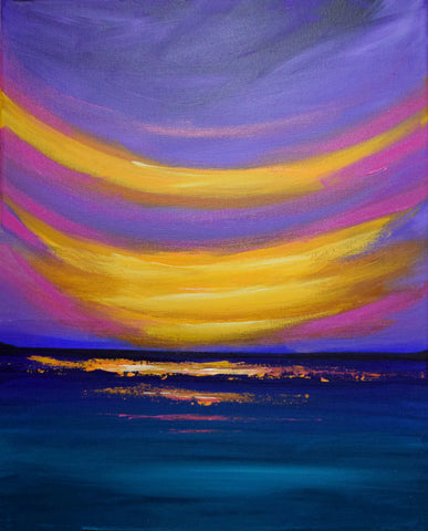 seascape art for sale purple skies