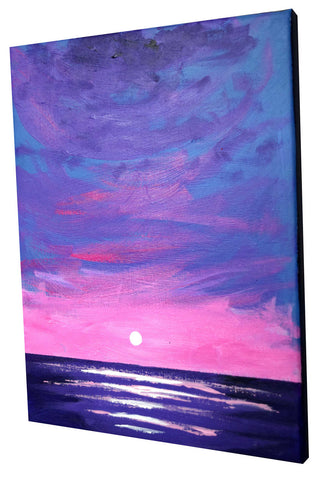 seascape art for sale purple sky calling