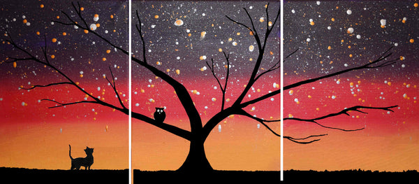 illustration art whimsical painting owl pussycat edward lear