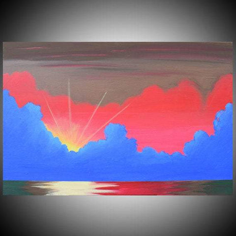 sunset canvas painting 