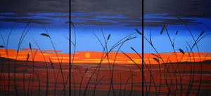 seascape art for sale orange sunset