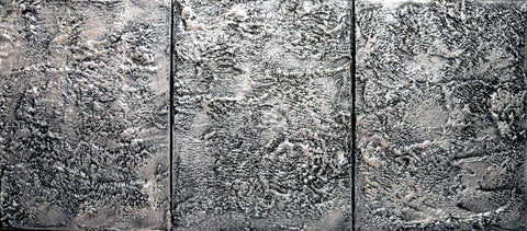 silver artwork Sentiment oversized metal wall art
