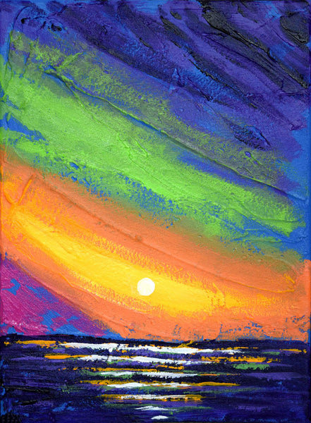 modern abstract landscape paintings rainbow skies