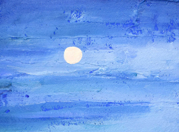 seascape coastel art in blue