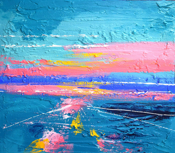 modern abstract landscape paintings pink and blue landscape paintings for sale