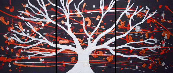 abstract tree painting The White Tree of Peace