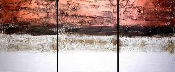 copper artwork triptych painting