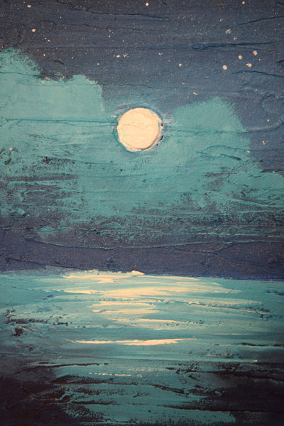 original seascape paintings for sale  turquoise with clouds over the sea