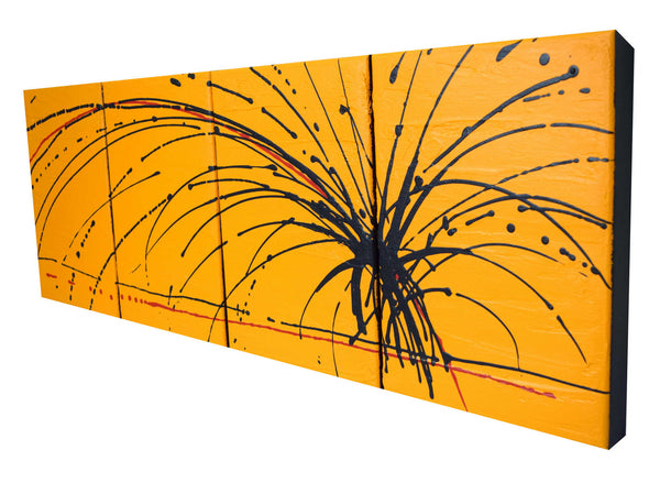 yellow abstract painting angle