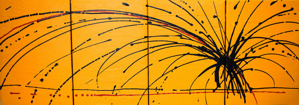 yellow abstract painting