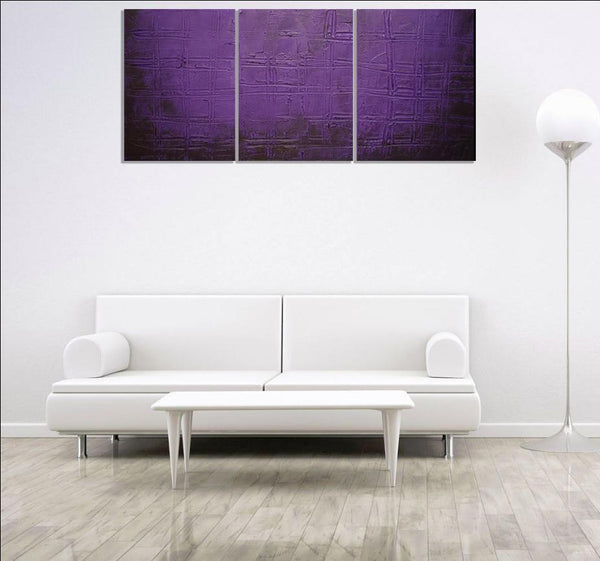 purple paintings " Purple Trance " canvas original painting on white wall