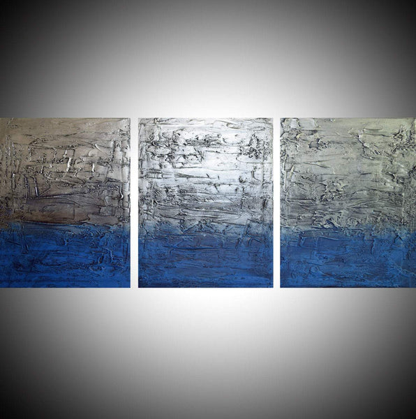 original abstract art uk 3 piece metal wall art Silver Astrazione