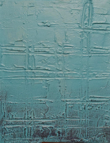 turquoise abstract painting
