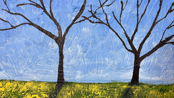 abstract tree painting wide painting