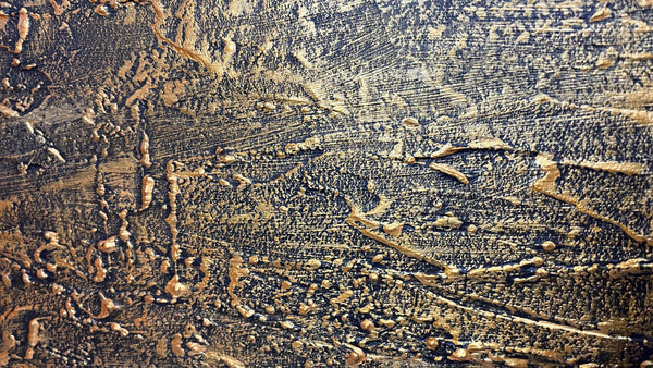 abstract metal paintings contemporary art " Golden Expanse " canvas original painting