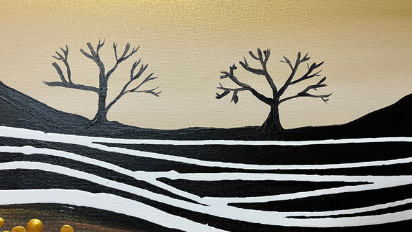 modern abstract landscape paintings close up