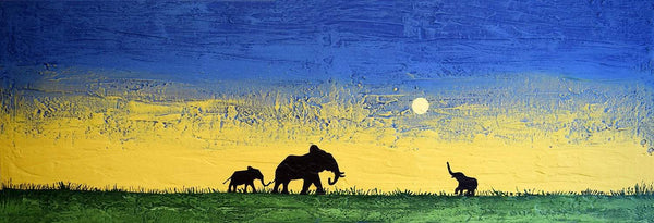 abstract elephant art African Dreams